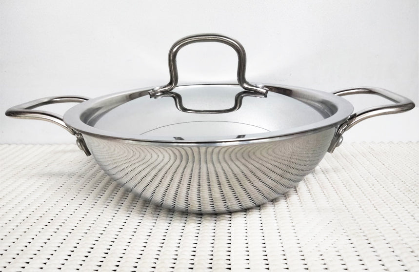 VINOD TRY PLY STAINLESS STEEL SMART KADAI 20CM (KAD-20)
