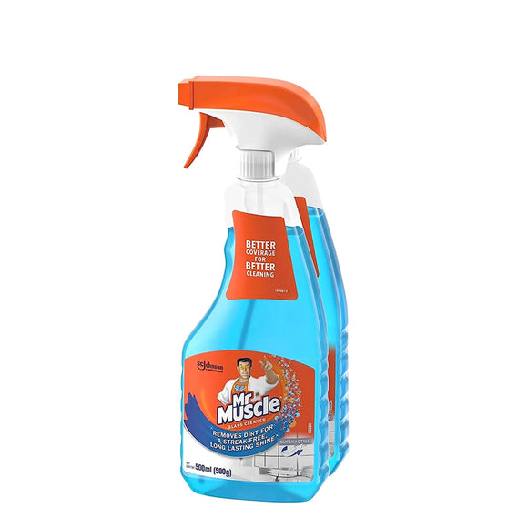 MR.MUSCLE GLASS CLEANER 500ML+500ML(REFILL)