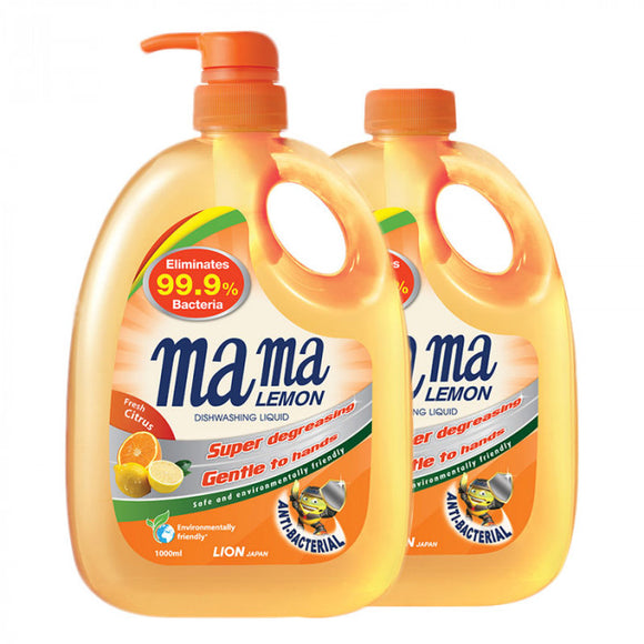 MAMA LEMON DISH WASHING LIQUID CITRUS PUMP 1L WITH 1RF