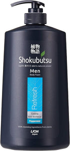 SHOKUBUTSU MEN BODY WASH FOAM 900ML (REFRESH)