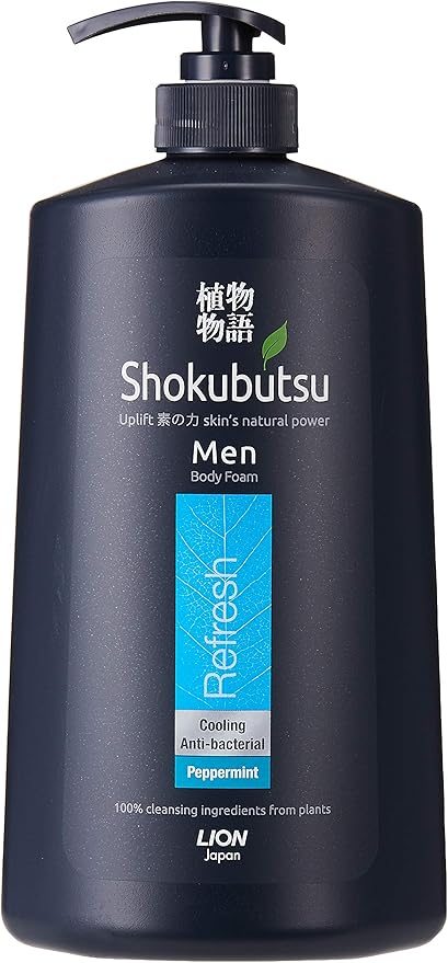 SHOKUBUTSU MEN BODY WASH FOAM 900ML (REFRESH)