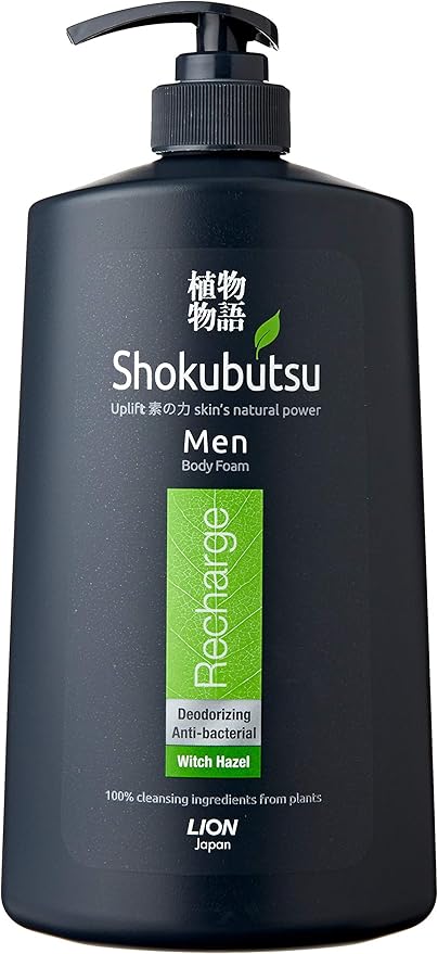 SHOKUBUTSU MEN BODY WASH FOAM 900ML (RECHARGE)