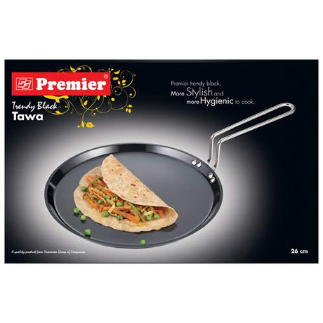 PREMIER ALUMINIUM TRENDY BLACK TAWA SMALL 26CM