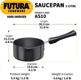 HAWKINS-FUTURA AS10 HARD NODISED SAUCEPAN 1LTR