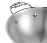 VINOD TRY PLY STAINLESS STEEL PLATINUM KADAI 28CM  PTKD28