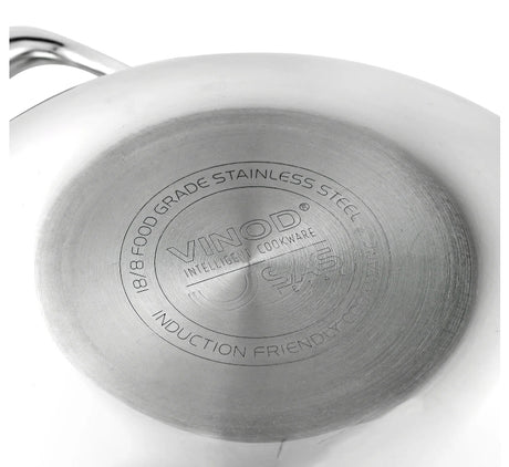 VINOD TRY PLY STAINLESS STEEL PLATINUM KADAI 28CM  PTKD28