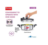 PRESTIGE CLIP ON  KADAI PRESSURE COOKER 3.5LTR (20232)