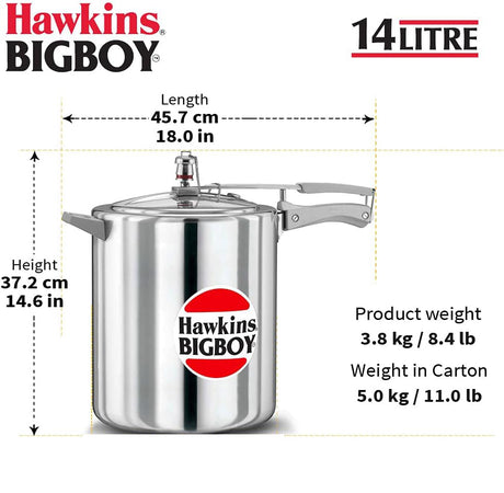 HAWKINS PRESSURE COOKER BIGBOY 14L (BB14)