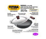 HAWKINS HARD ANODISED KADAI 2.75L WITH LID (AK275S)