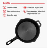PREMIER SHRINICA CAST IRON LONG HANDLE SKILLET-9.5 INCH(500505)