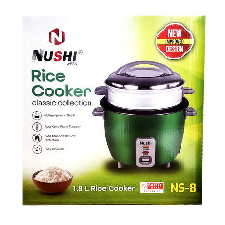 NUSHI RICE COOKER 1.8L - GREEN (NS-8)