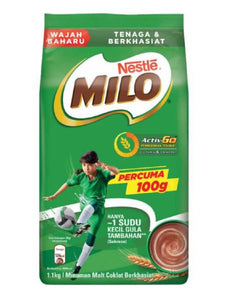 NESTLE MILO POWDER REFIL 1.0 - 1.1 KG (MALAYSIA)