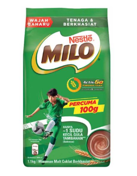 NESTLE MILO POWDER REFIL 1.0 - 1.1 KG (MALAYSIA)