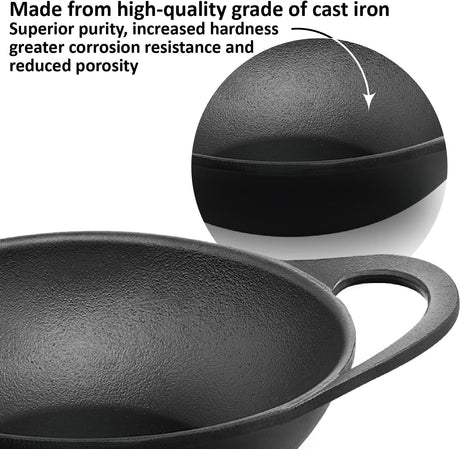 HAWKINS FUTURA CAST IRON KADAI WITH GLASS LID 2L (CIK20G)