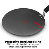 HAWKINS FUTURA HARD-ANODISED TAWA WITH PLASTIC HANDLE 30CM (AT30P)