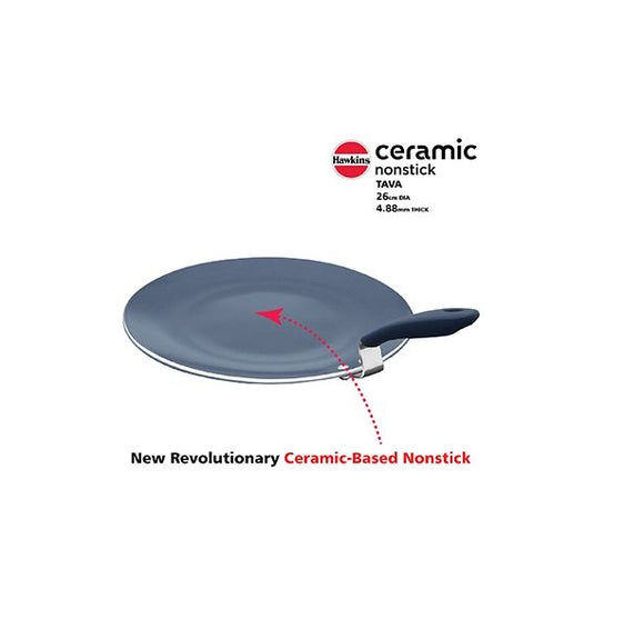 HAWKINS NON-STICK CERAMIC COMPATIBLE TAWA 26CM (ICT26)
