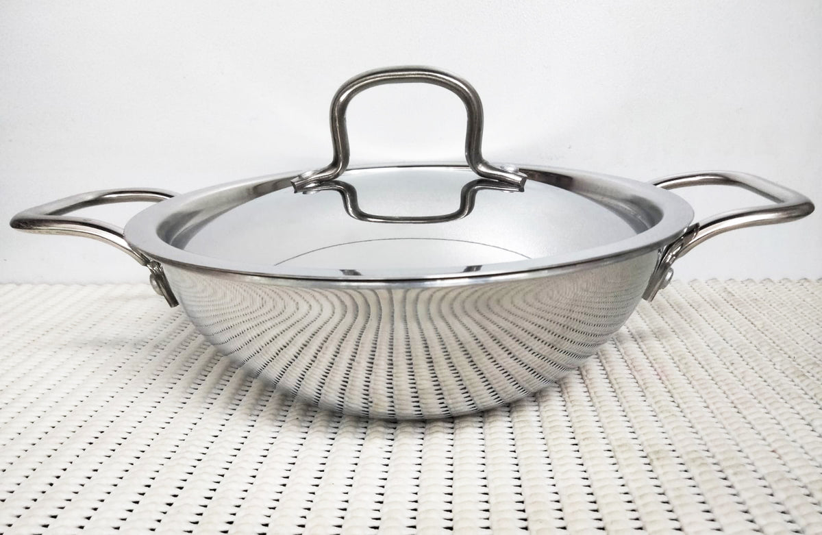 VINOD TRY PLY STAINLESS STEEL SMART KADAI 32CM