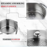 VINOD STAINLESS STEEL 2 TIER STEAMER 20CM (VCS026)