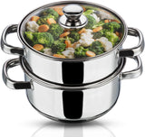 VINOD STAINLESS STEEL 2 TIER STEAMER 20CM (VCS026)