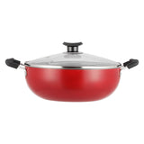 VINOD NONSTICK INDUCTION DEEP KADAI WITH LID 28CM (IZNKL28)