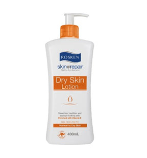 Rosken Skin Repair Dry Skin Lotion bottle on a white background