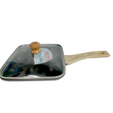 PREMIER ALUMINIUM  NON-STICK ASTRAL PANIYARA PAN  WITH GLASS LID - 9 CAVITY (190093)