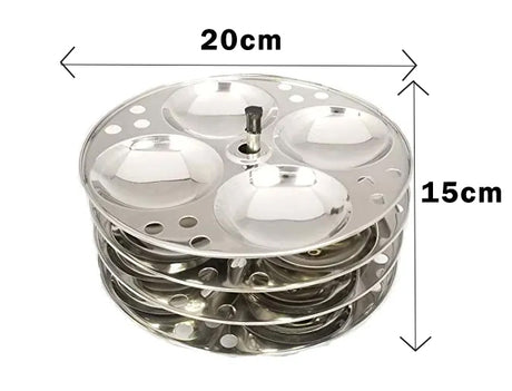 A stainless steel multi-tier steamer