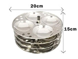A stainless steel multi-tier steamer