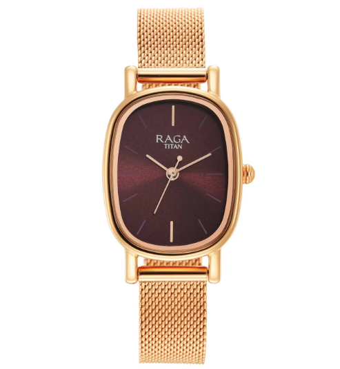 TITAN RAGA VIVA BROWN DIAL WATCH FOR WOMEN (2665WM01)