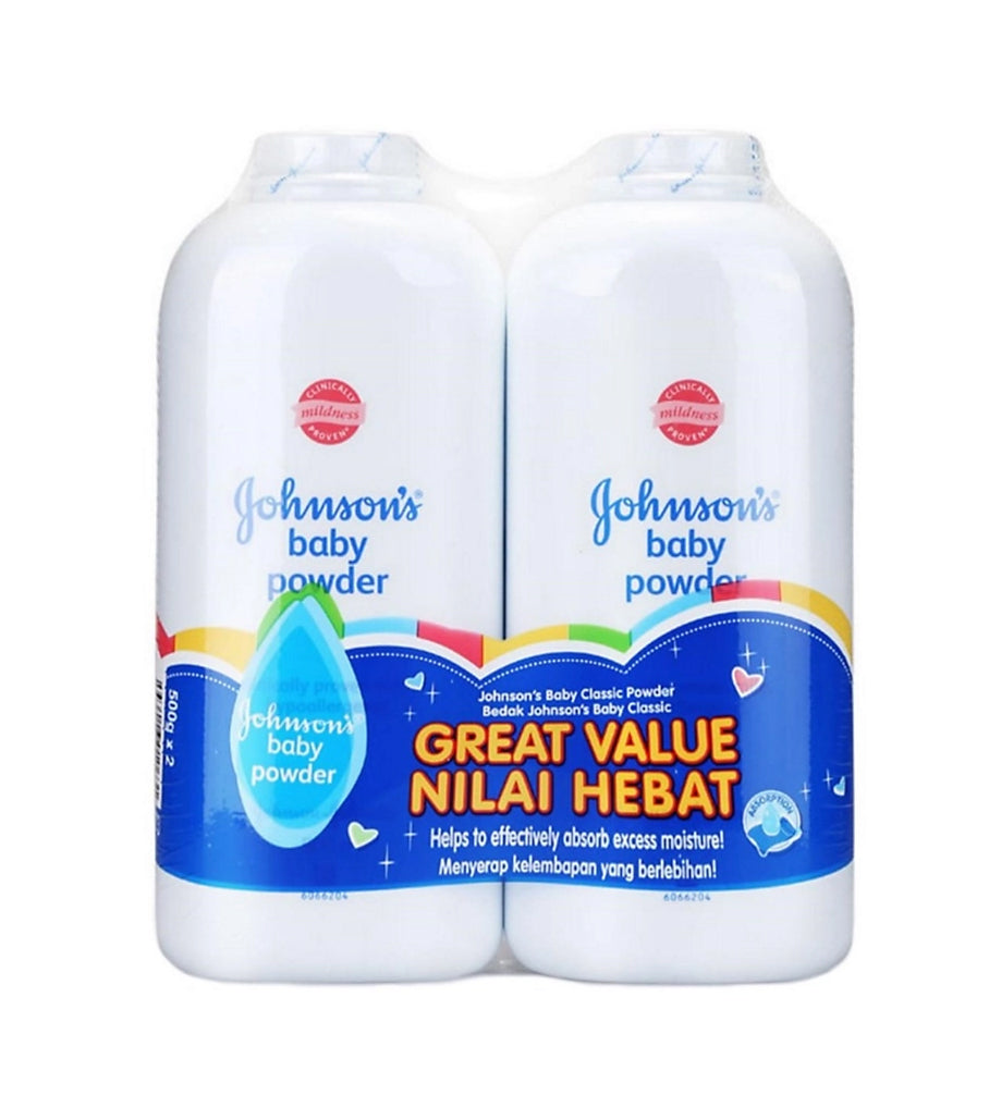 JOHNSON'S BABY POWDER CLASSIC 2 X 500 GM
