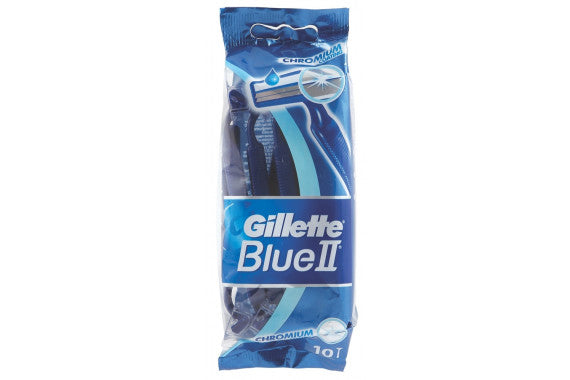 GILLETTE BLUE II DISPOSABLE RAZOR 10 S.