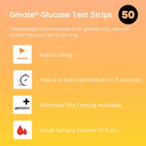 GMATE BLOOD GLUCOSE TEST STRIPS (50'S)