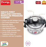 PRESTIGE  CLIP-ON MINI STAINLESS STEEL PRESSURE COOKER 2L WITH LID