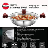 HAWKIN 1.5L TRI-PLY SS DEEP FRYPAN WITH GLASS LID (SSD15G)