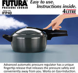 HAWKINS PRESSURE COOKER IINDUCTION COOKER  HARD ANODISED FUTURA 4L (IFP40)