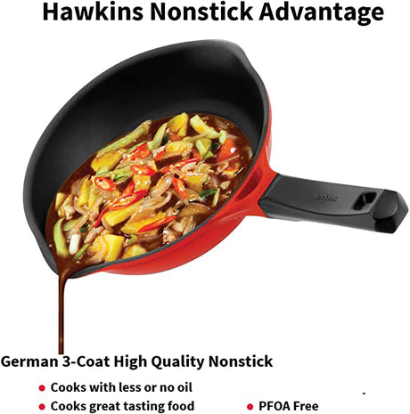 HAWKIN 24CM NON-STICK DIE CAST FRYPAN WITH LID (IDCF24G)