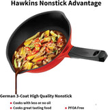 HAWKIN 24CM NON-STICK DIE CAST FRYPAN WITH LID (IDCF24G)
