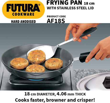 HAWKINS HARD ANODISED FUTURA PAN 18CM WITH LID (AF18S)