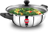 HAWKINS 3L 26CM COOK N SERVE FRY PAN WITH GLASS LID (SSF3LG)