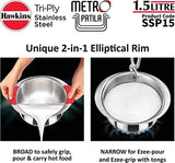 HAWKIN 1.5L TRI-PLY STAINLESS STEEL METRO PATILA (SSP15)