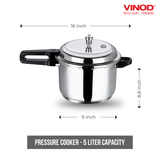 VINOD SANDWICH BOTTOM PRESSURE COOKER WITH LID 5 LTR (TCSB-5)