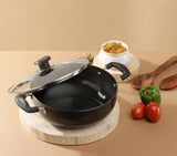 VINOD HARD ANODISED KADAI WITH LID 18CM (HADK-18)