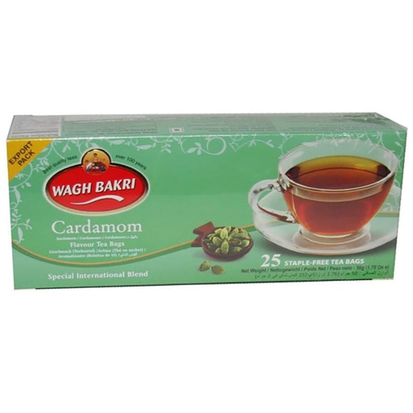 WAGH BAKRI CARDAMOM TEA BAG 50 GM