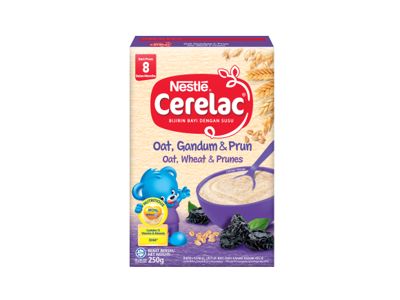 NESTLE CERELAC OAT, WHEAT & PRUNES 250GM