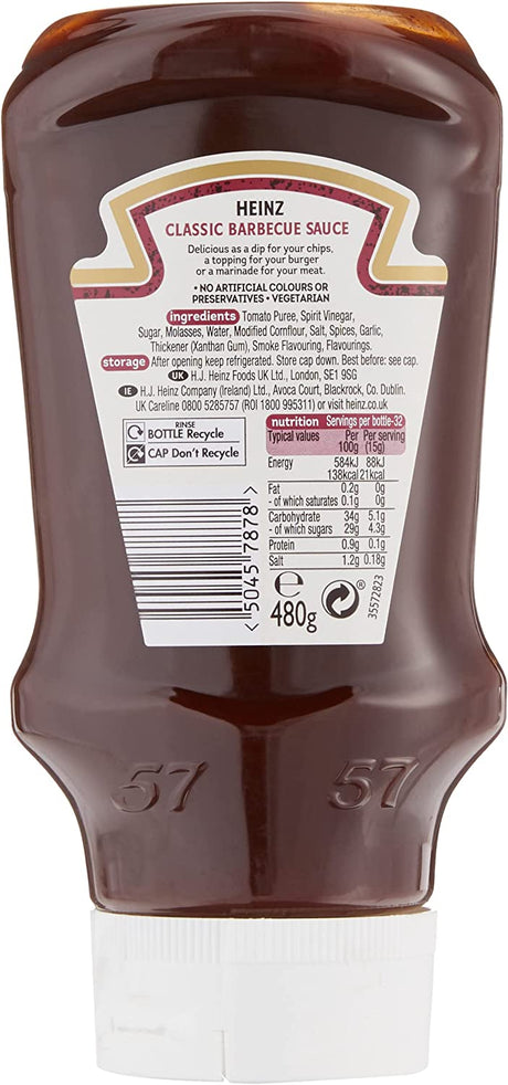 HEINZ  CLASSIC BBQ SAUCE 480GM