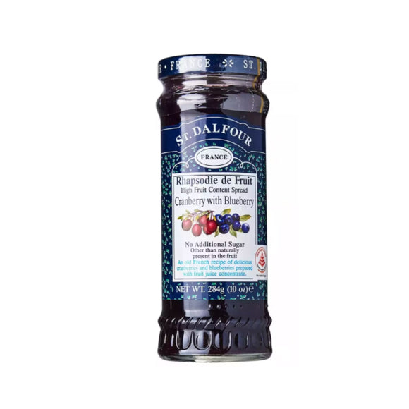 ST. DALFOUR FRUIT SPREAD- CRANBERRY WITH BLUEBERRY 284 GM