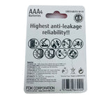 FUJITSU AAA BATTERIES 4 PCS