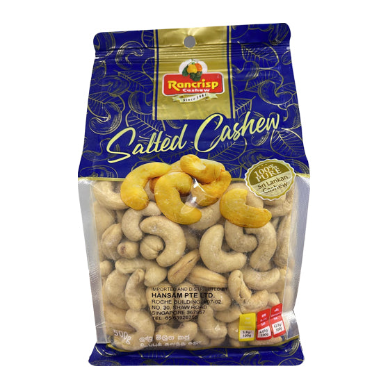 RANCRISP SALTED CASHEW NUTS 500GM