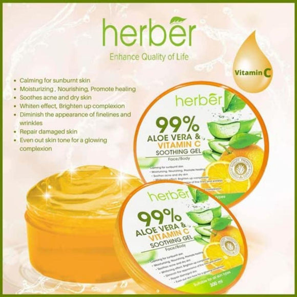 HERBER ALOE VERA GEL VITAMIN C 300ML