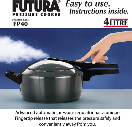 HAWKINS PRESSURE COOKER HARD ANODISED FUTURA 4L (FP40)